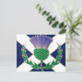 スコットランドの旗とチーズワート ポストカード (スタンド正面)