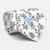 スコットランドの旗のアザミの芸術パターンタイ ネクタイ (ロール)