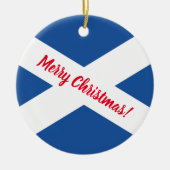 スコットランドの旗のクリスマスツリーの写真のオーナメント セラミックオーナメント (正面)