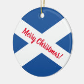 スコットランドの旗のクリスマスツリーの写真のオーナメント セラミックオーナメント (左)