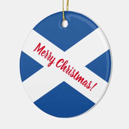 スコットランドの旗のクリスマスツリーの写真のオーナメント セラミックオーナメント (左)