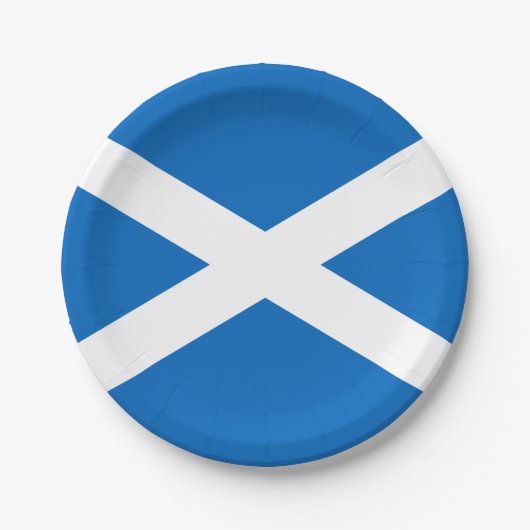 スコットランドの旗のスコットランドの愛国心が強い ペーパープレート (正面)