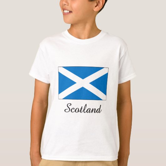 スコットランドの旗のデザイン Tシャツ (正面)