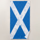 スコットランドの旗のビーチタオル ビーチタオル (正面)