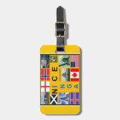 スコットランドの旗の荷物のラベル ラゲッジタグ (正面縦)