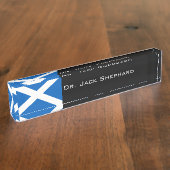 スコットランドの旗 デスクネームプレート (側面)
