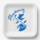 スコットランドの旗 ファミリーリユニオン ペーパープレート (正面)