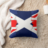 スコットランドの旗、英国国旗の裂かれた効果の枕 クッション (ブランケット)