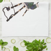 スコットランドの格子模様のバグパイプ キッチンタオル (折り畳み)