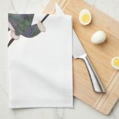 スコットランドの格子模様のバグパイプ キッチンタオル (四つ折り)