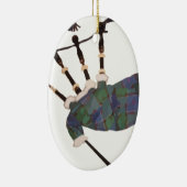 スコットランドの格子模様のバグパイプ セラミックオーナメント (右)