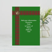 スコットランドの格子模様のライオンの招待状 招待状 (スタンド正面)