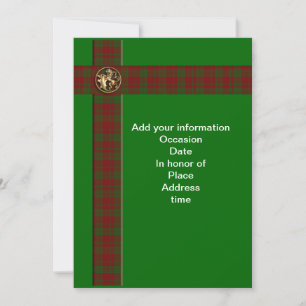 スコットランドの格子模様のライオンの招待状 招待状