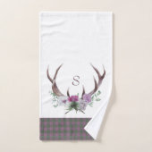 スコットランドの模様を描く バスタオルセット (ハンドタオル)