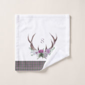 スコットランドの模様を描く バスタオルセット (ウォッシュタオル)