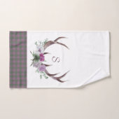 スコットランドの模様を描く バスタオルセット (ハンドタオル)