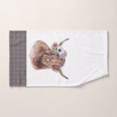 スコットランドの模様を描く バスタオルセット (ハンドタオル)