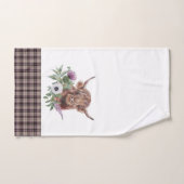 スコットランドの模様を描く バスタオルセット (ハンドタオル)