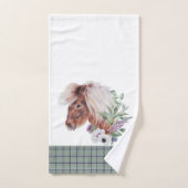 スコットランドの模様を描く バスタオルセット (ハンドタオル)