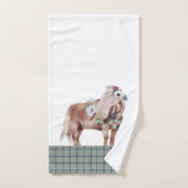 スコットランドの模様を描く バスタオルセット (ハンドタオル)