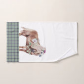 スコットランドの模様を描く バスタオルセット (ハンドタオル)