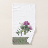 スコットランドの模様を描く バスタオルセット (ハンドタオル)