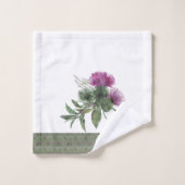 スコットランドの模様を描く バスタオルセット (ウォッシュタオル)