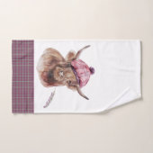 スコットランドの模様を描く バスタオルセット (ハンドタオル)