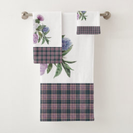 スコットランドの模様を描く バスタオルセット