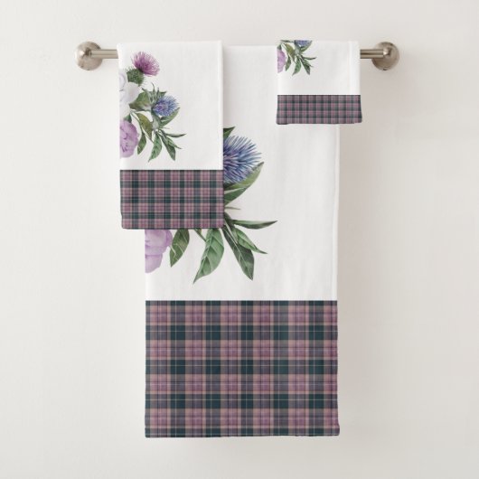 スコットランドの模様を描く バスタオルセット (インサイチュ)