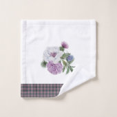 スコットランドの模様を描く バスタオルセット (ウォッシュタオル)