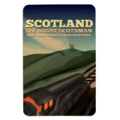 スコットランドの機関車の旅行ポスター マグネット (縦)