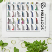 スコットランドの沿岸ロウイングのスキフ-最初5年 キッチンタオル (折り畳み)