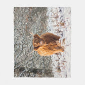 スコットランドの牛用毛布 フリースブランケット (正面)