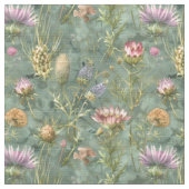 スコットランドの牧草地の花 ファブリック (クローズアップ)