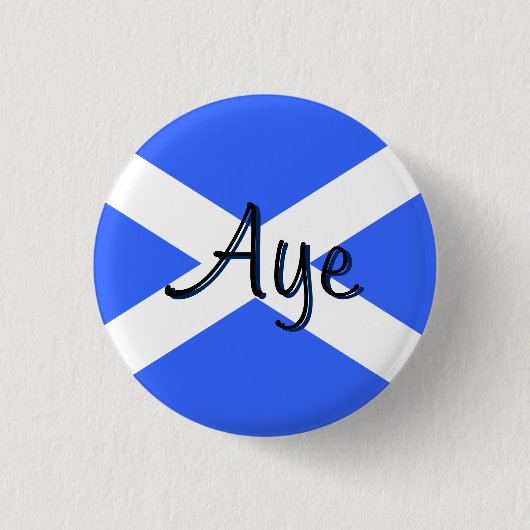 スコットランドの独立賛成Saltireの旗のバッジ 缶バッジ (正面)