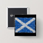 スコットランドの独立: スコットランドのYesの旗、 缶バッジ (正面&裏面)