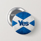 スコットランドの独立- SaltireのYesのバッジ 缶バッジ (正面&裏面)