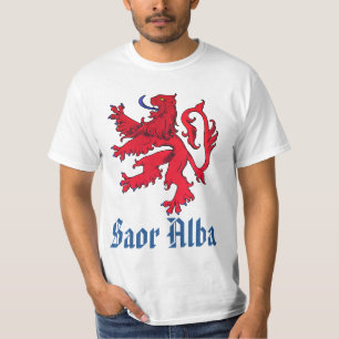 スコットランドの独立Saorのアルバの赤いライオン Tシャツ