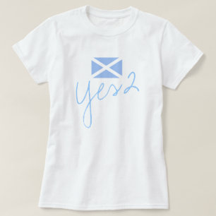 スコットランドの独立Yes2 Saltire旗 Tシャツ