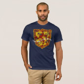 スコットランドの男性暗いワイシャツ Tシャツ (正面フル)