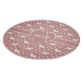 スコットランドの白いテリア（スコットランド犬） – ピンク カッティングボード (角)