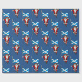 スコットランドの看板のあるサンタクロース ラッピングペーパー (フラット)