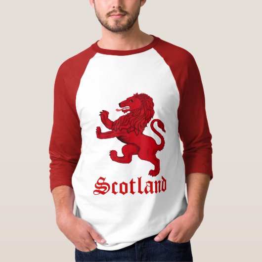 スコットランドの突進する獅子 Tシャツ (正面)