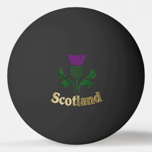 スコットランドの紋章のアザミ 卓球ボール (正面)