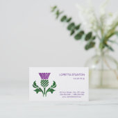 スコットランドの紋章のアザミ 名刺 (スタンド正面)