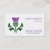 スコットランドの紋章のアザミ 名刺 (正面)