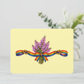 スコットランドの結婚式LGBTQIA+プライドお祝い日 招待状 (スタンド正面)