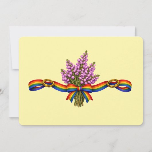スコットランドの結婚式LGBTQIA+プライドお祝い日 招待状 (正面)