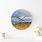 スコットランドの美しい柱時計の分野 ラージ壁時計 (ホーム)